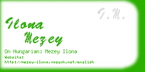 ilona mezey business card